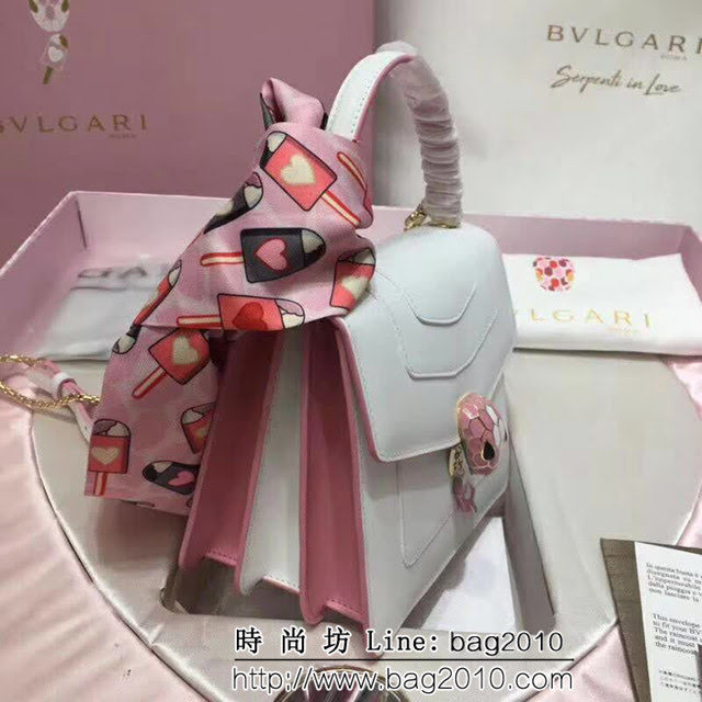 BVLGARI寶格麗 閃電吊墜限量款 手提單肩斜挎包 白色 286999 FYD1283